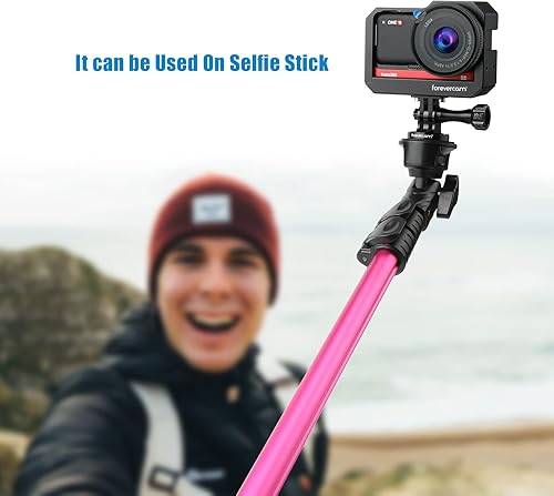 Miniatura 5 de Forevercam Adaptador de montaje de trípode de aluminio para Gopro Monopod Adaptador de montaje compatible con GoPro Hero 1312111098 Insta360 Akaso