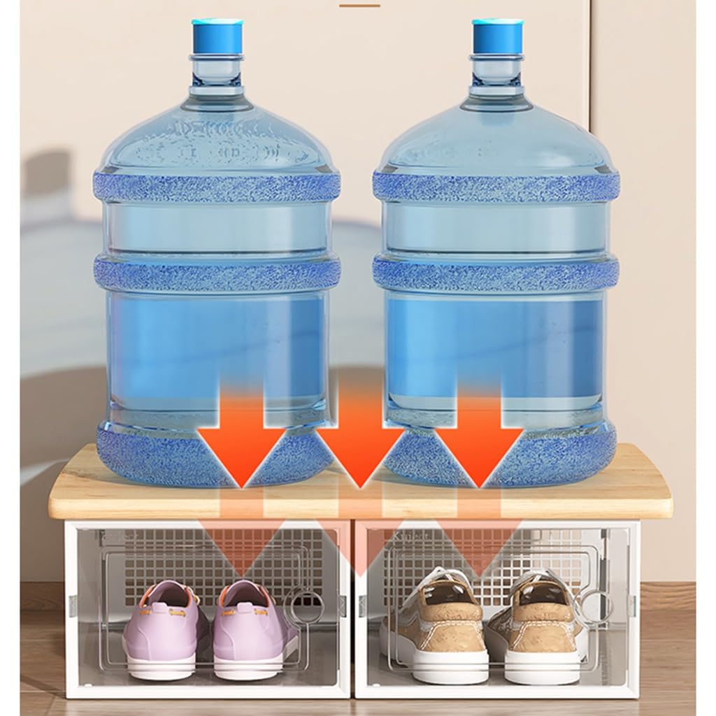 1-24 stuks schoenendoos, schoenenopbergdozen doorzichtig plastic stapelbaar, schoenenorganizer containers met deksels voor dames/heren (kleur: A, maat: 6 raster