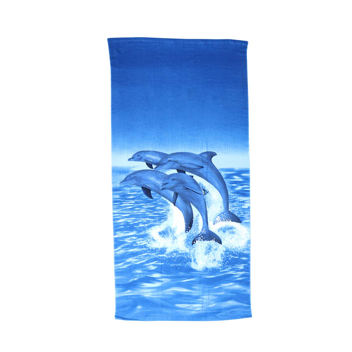 BESPORTBLE Beach Towels Couple Beach Towel Fiber Cartoon Dolphin Printed Absorbent for Beach Pool Microfiber Body Towel