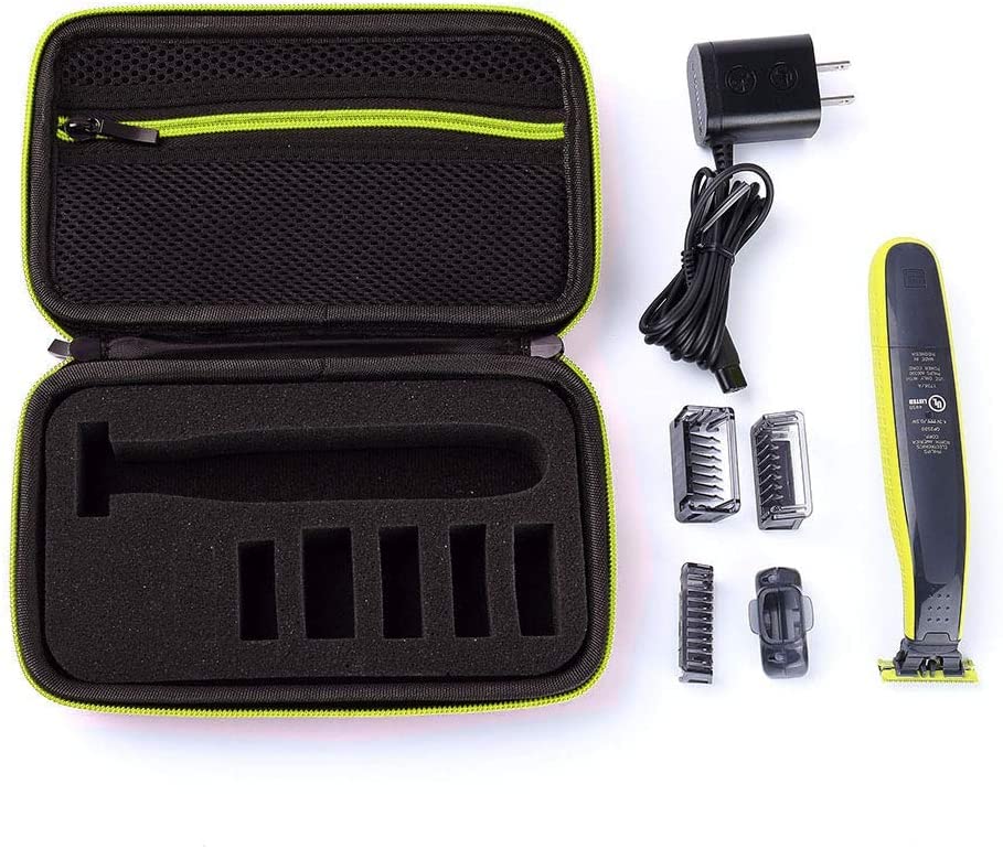 Image of M.G.R.J Portable Carrying Case Cover for Philips Norelco OneBlade Electric Trimmer Shaver QP2520 /90,QP2520 /70, QP2520, QP2530, QP2620, QP2630 (Hard|EVA|Black)