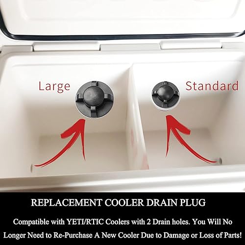 Miniatura 6 de Sanfilix Cooler Drain Plug for Yeti Cooler Plug Replacement Accessories for Yeti, Cooler Wheels Compatible with Most Rotomolded Coolers Including