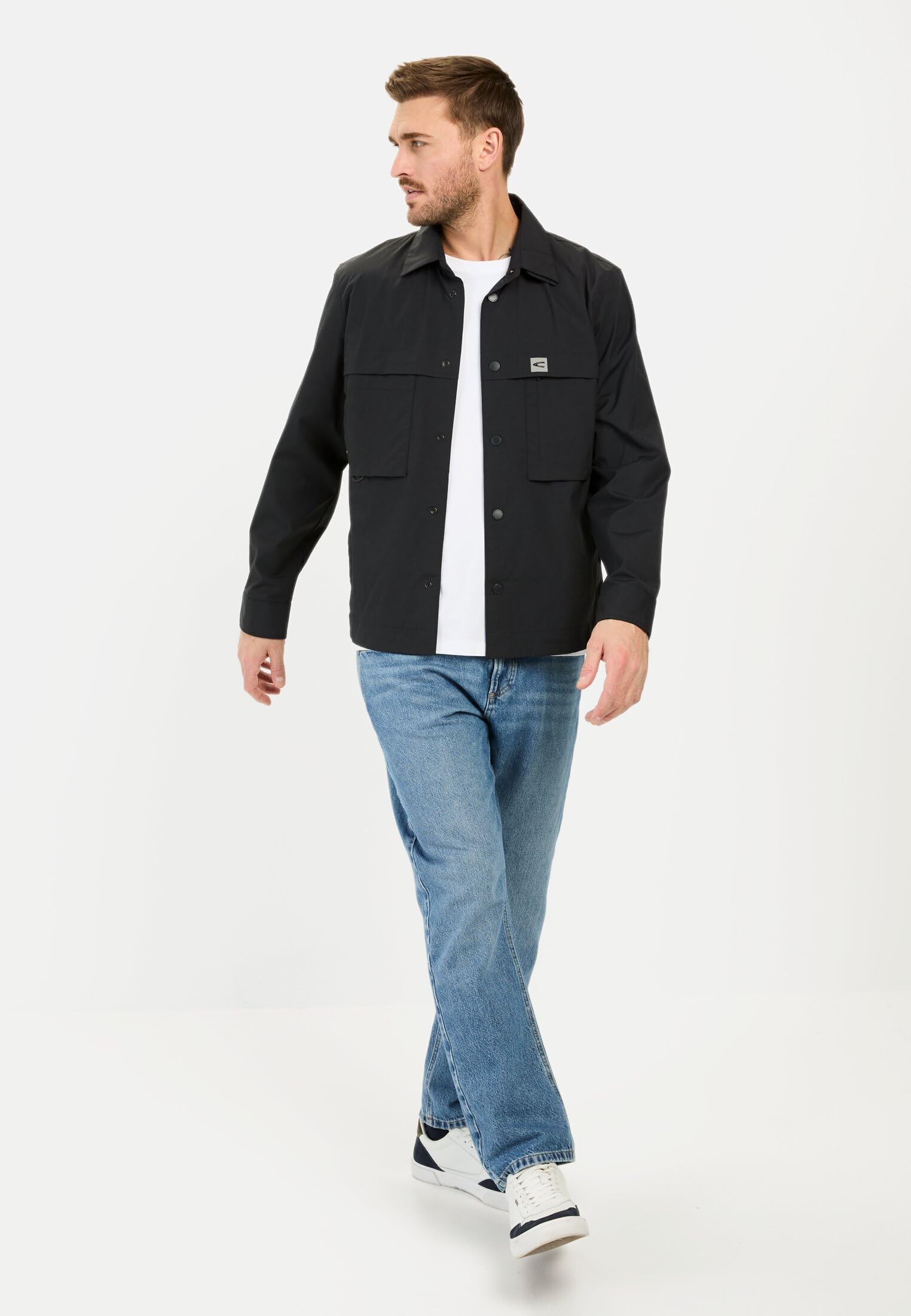 camel active Herren Funktionales Overshirt aus einem Baumwollmix