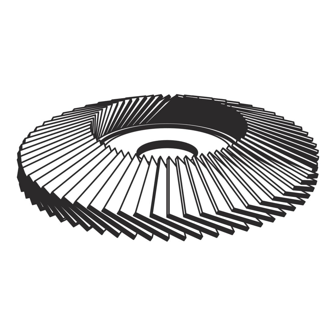 330006 SMT 644 schleif Mop piatto 125 X 22,23 mm Grana 60 bombato, contenuto – 10