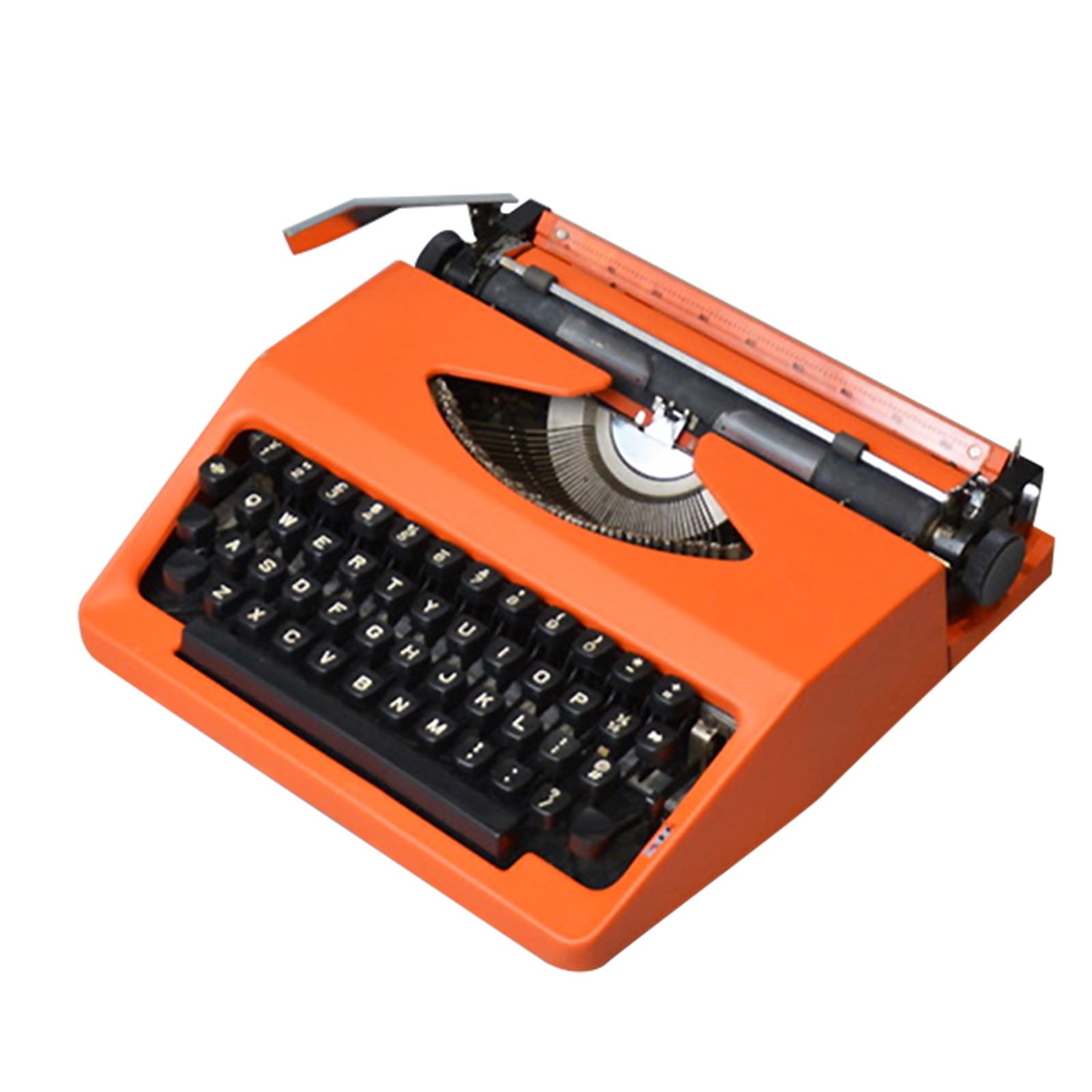 Manual Typewriter Traditional Retro Style, Manual Typewriter Portable, Great Gift for Writers, Vintage Typewriter for Creative Writing(Orange)