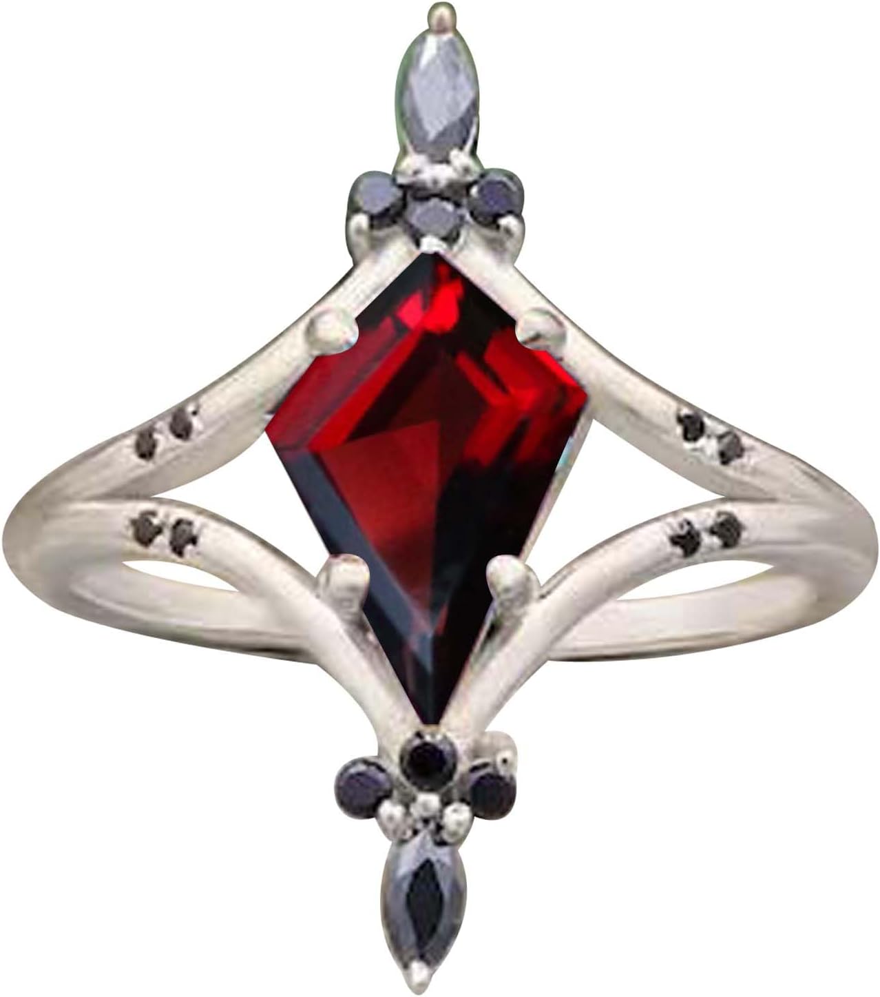 Vintage Alexandrite Engagement Ring In Sterling Silver Ring Art Deco Designer Ring Gold Back Onyx Gemstone Ring For Women Bridal & Teen Girls Promise Gift Alexandrite Ring