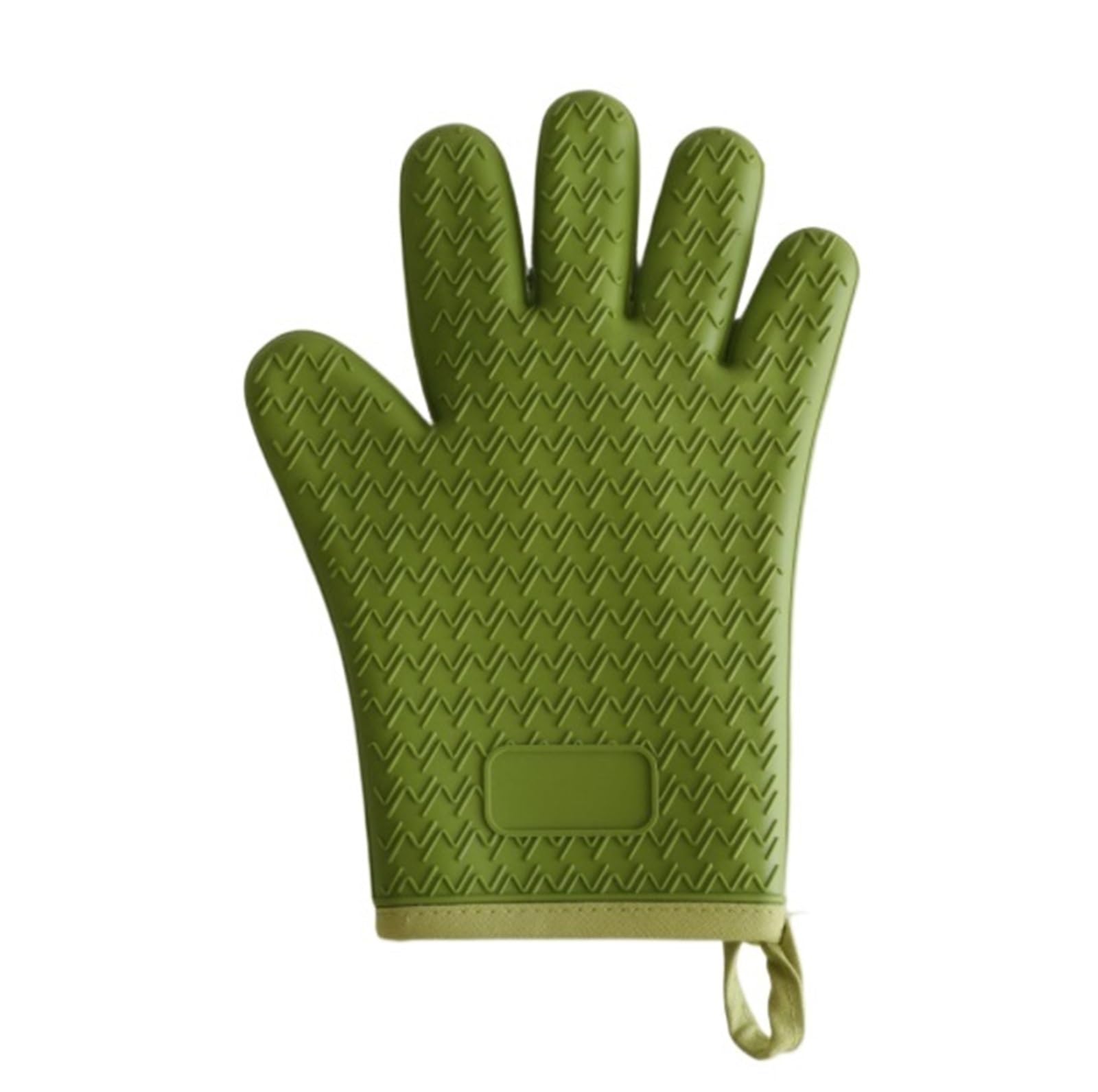 Gants de Cuisine 1 Paire De Gants De Cuisine Courts Résistants À La Chaleur avec Bandes Antidérapantes en Silicone Manique(Grün)