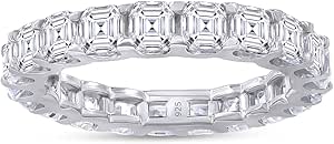 Amazon.com: SAVEARTH DIAMONDS Eternity Wedding Band Ring For Women, 3. ...