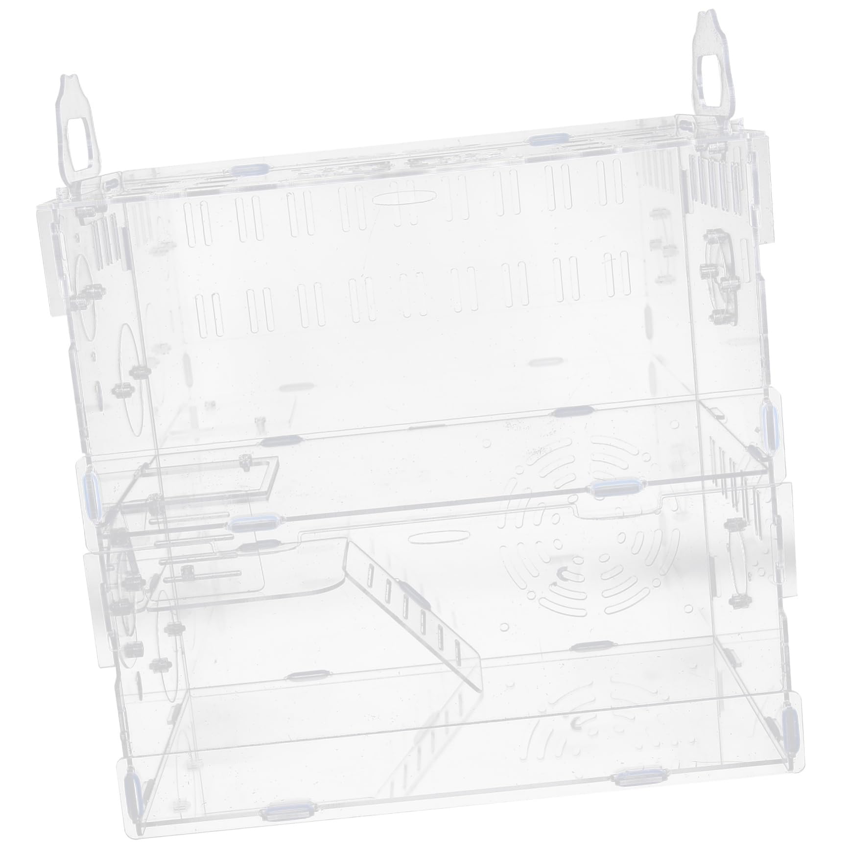 POPETPOP Jaula Acrílica para Hámster Jaula Transparente para Castillo de Hámster Pequeño Animal Casa Casa Casa Juguete para Hámster Ratón Conejillo de Indias 30X20X30CM