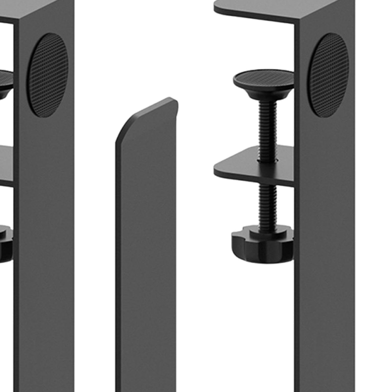 Milageto Juego de 2 Soportes para Portátiles para Colocar Debajo del Escritorio, Accesorios de Metal Resistentes.