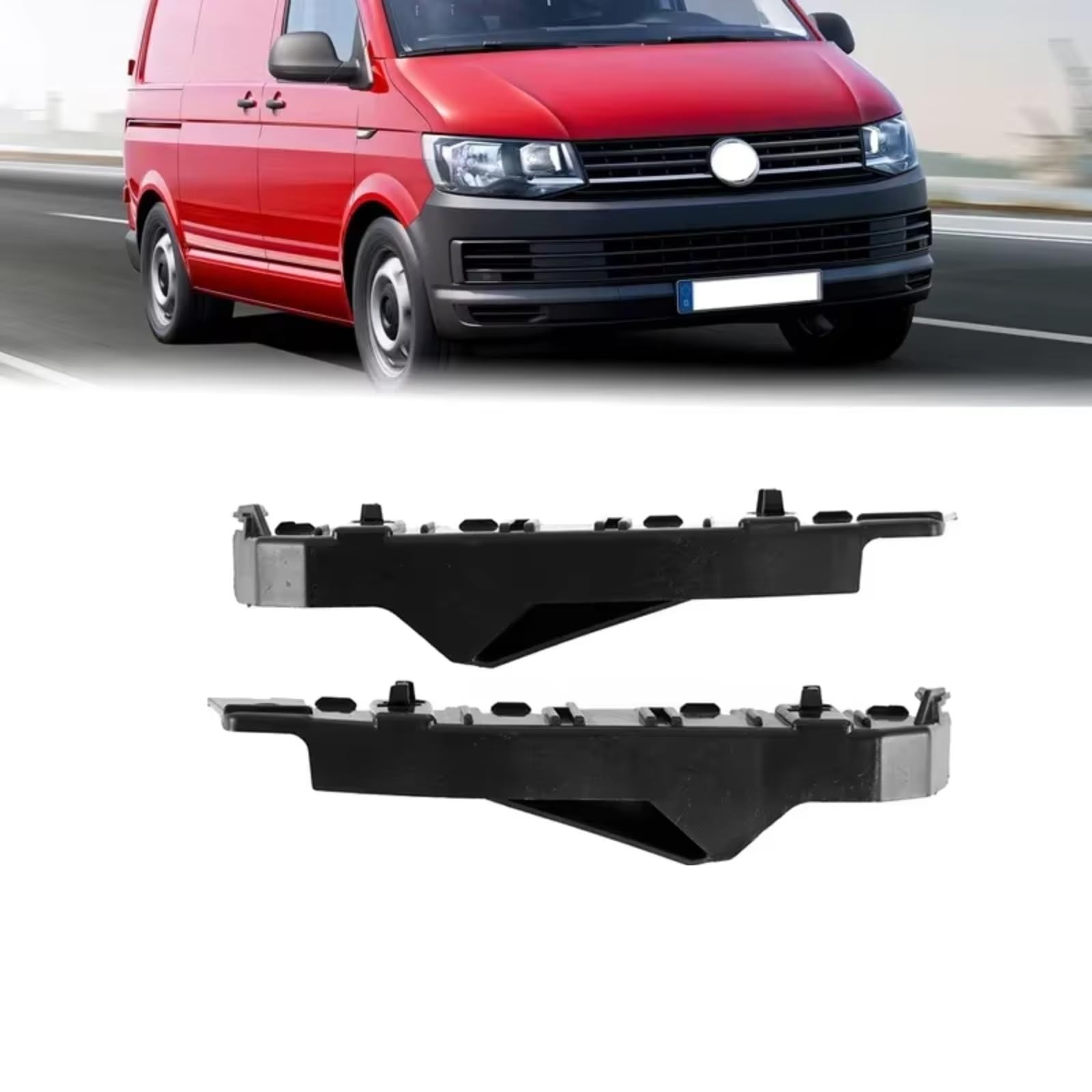 2 szt. Zestaw stabilizatora przedniego zderzaka do wspornika montażowego 7E0807183B 7E0807184B do VW Transporter T6 2016-2021