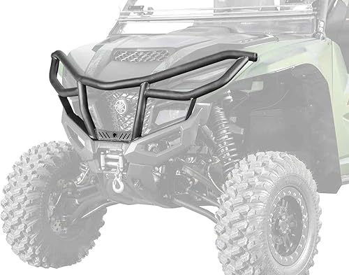 SuperATV Parachoques delantero para Yamaha RMAX 2/4 2021+, hecho de tubo de acero de 1.75 pulgadas, protección frontal completa, diseño de montaje