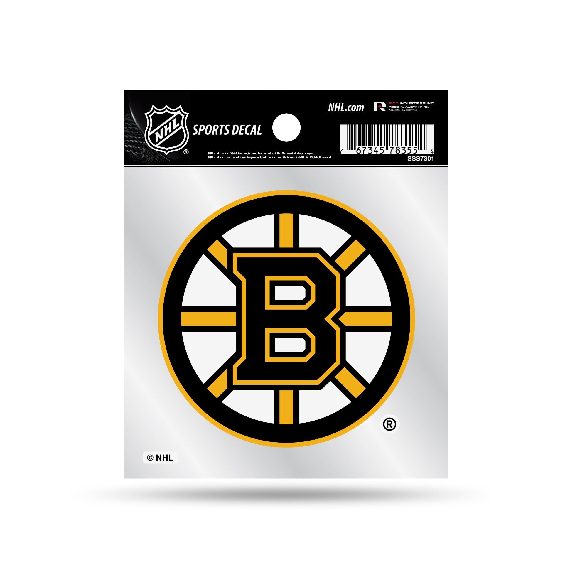 Rico IndustriesBoston Bruins Spoked B Primary Logo 4"x4" Small Style Decal