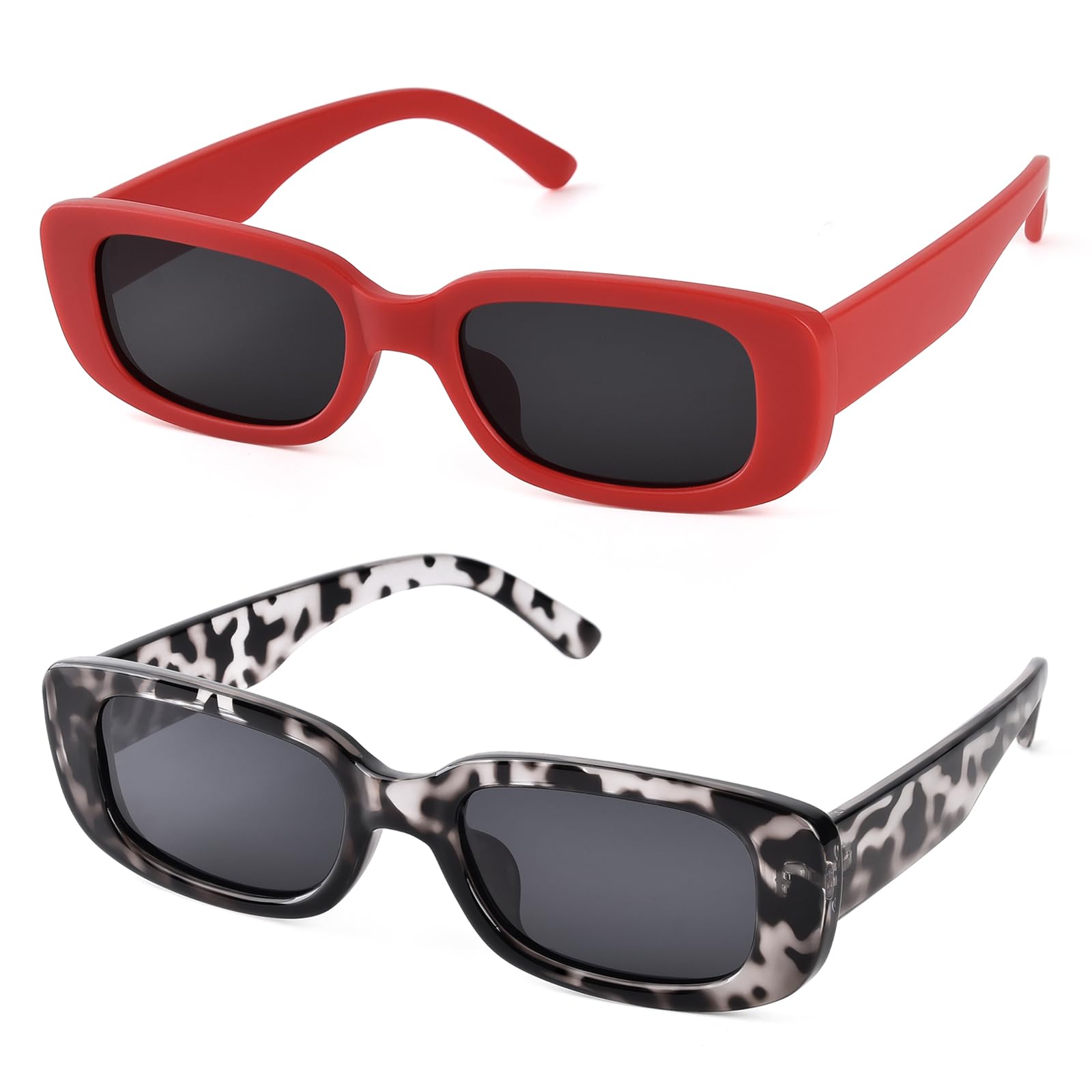 TINHAOPolarized Rectangle Sunglasses for Women Men Vintage Small Square Sun Glasses UV Protection Glasses