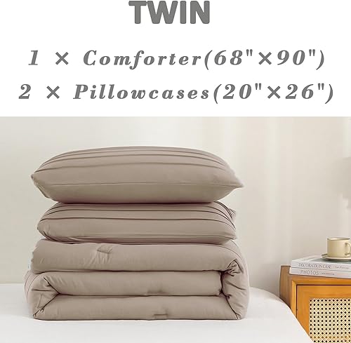 Miniatura 5 de Juego de edredón tamaño individual, juego de cama plisado de 3 piezas, juegos de ropa de cama alternativa de plumón para todas las estaciones,