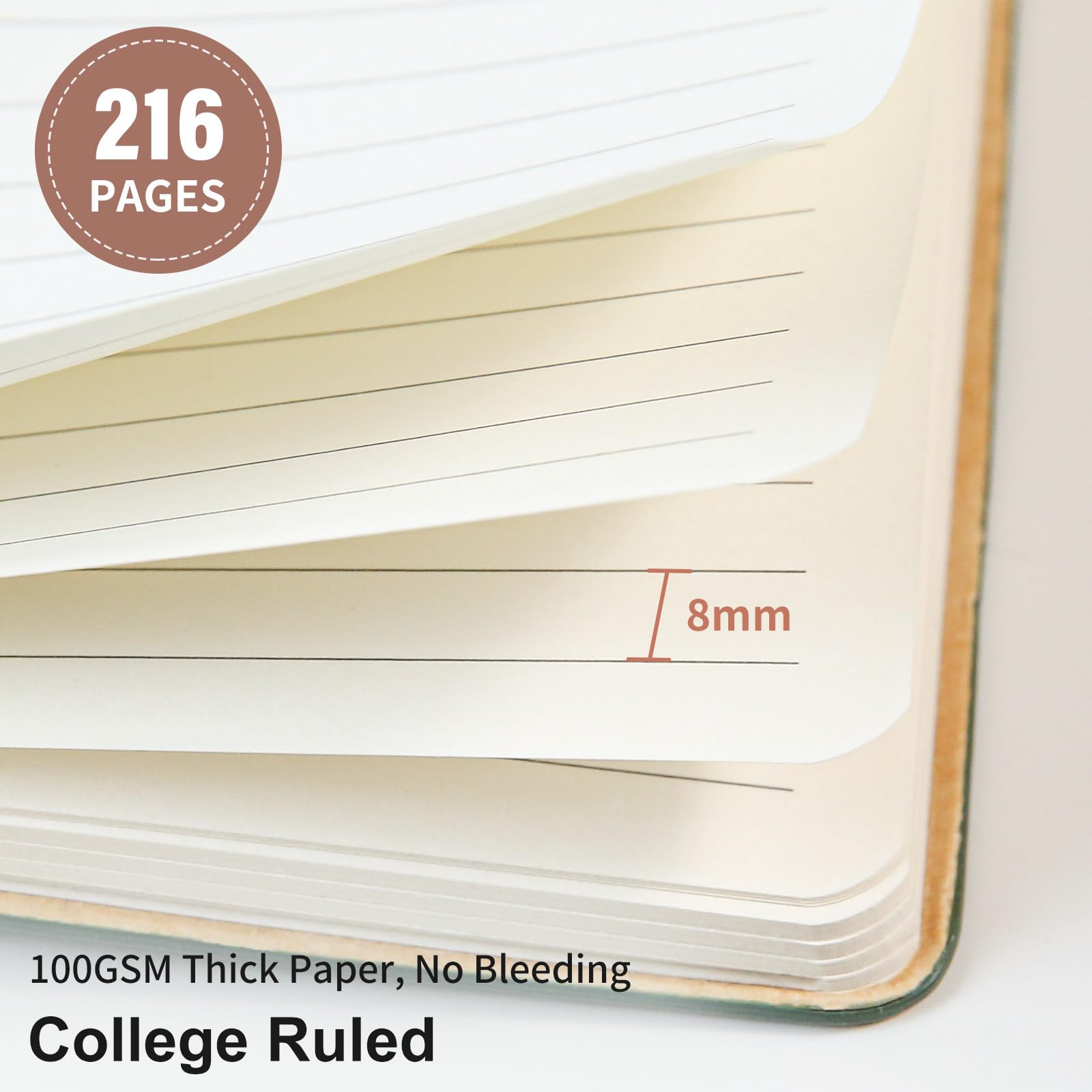 3 PCS Cuaderno De Espiral Estético Para Mujeres, Cuaderno Universitario