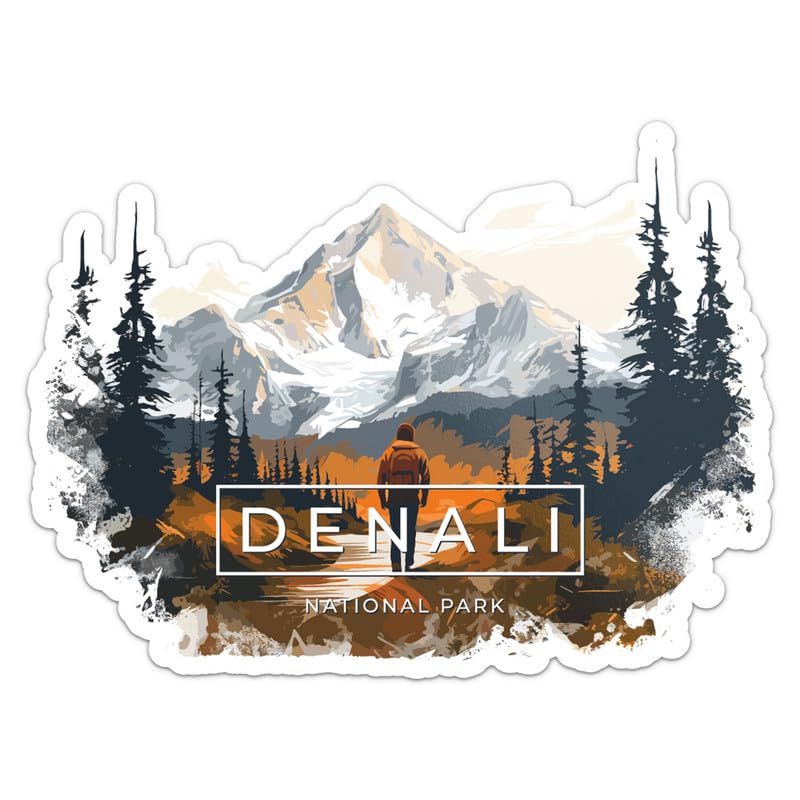Generic Denali National Park Sticker - Vinyl Waterproof Decal for Car, Laptop, Wall, Window, Water Bottle, Bumper Sticker Size - 6'' Longer Side