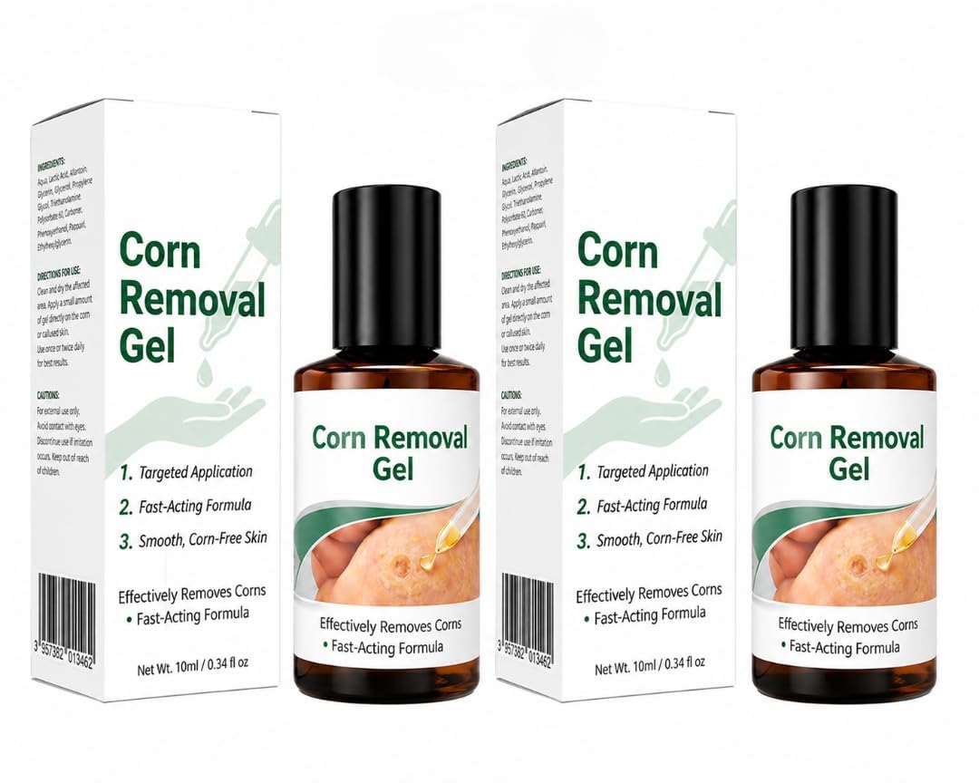 Corn Removal Gel for Feet | Lactic Acid Roll-On | Cracked Heel Repair Cream | Paraben-Free Foot Care for Corns, Calluses & Dry Skin (2)-image-40