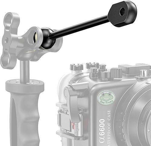 Miniatura 3 de Seafrogs - Brazo de clip de bola a cabeza YS de 1 pulgada, 6.43 pulgadas6.4 in, aleación de aluminio, brazo adaptador de cabeza YS, conector