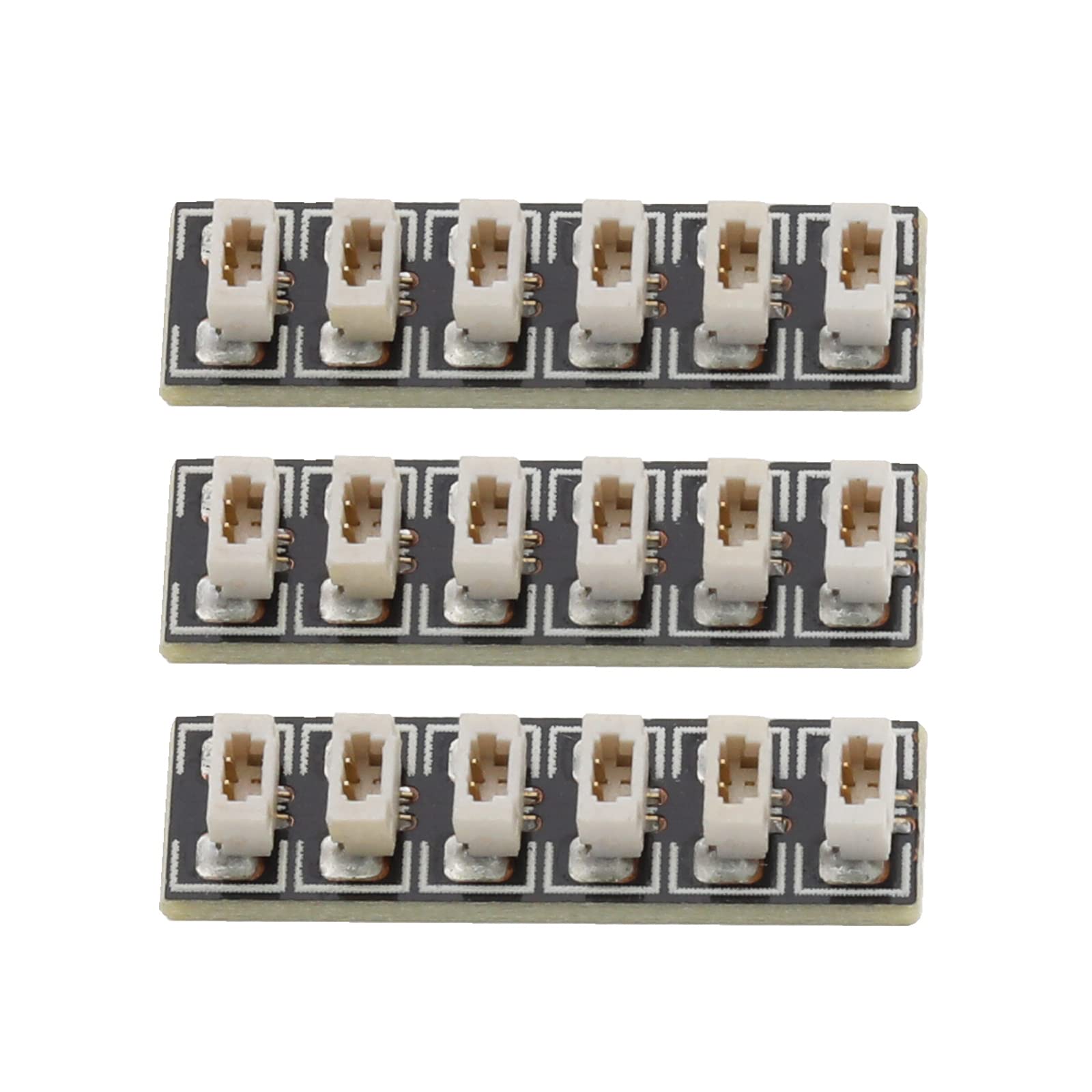 eMagTech 3X 6 Port Expansion Boards DIY Kit Compatible with Lego and All Other Building Blocks Brand for LED Lights Cables Power Options 24x6.5mm