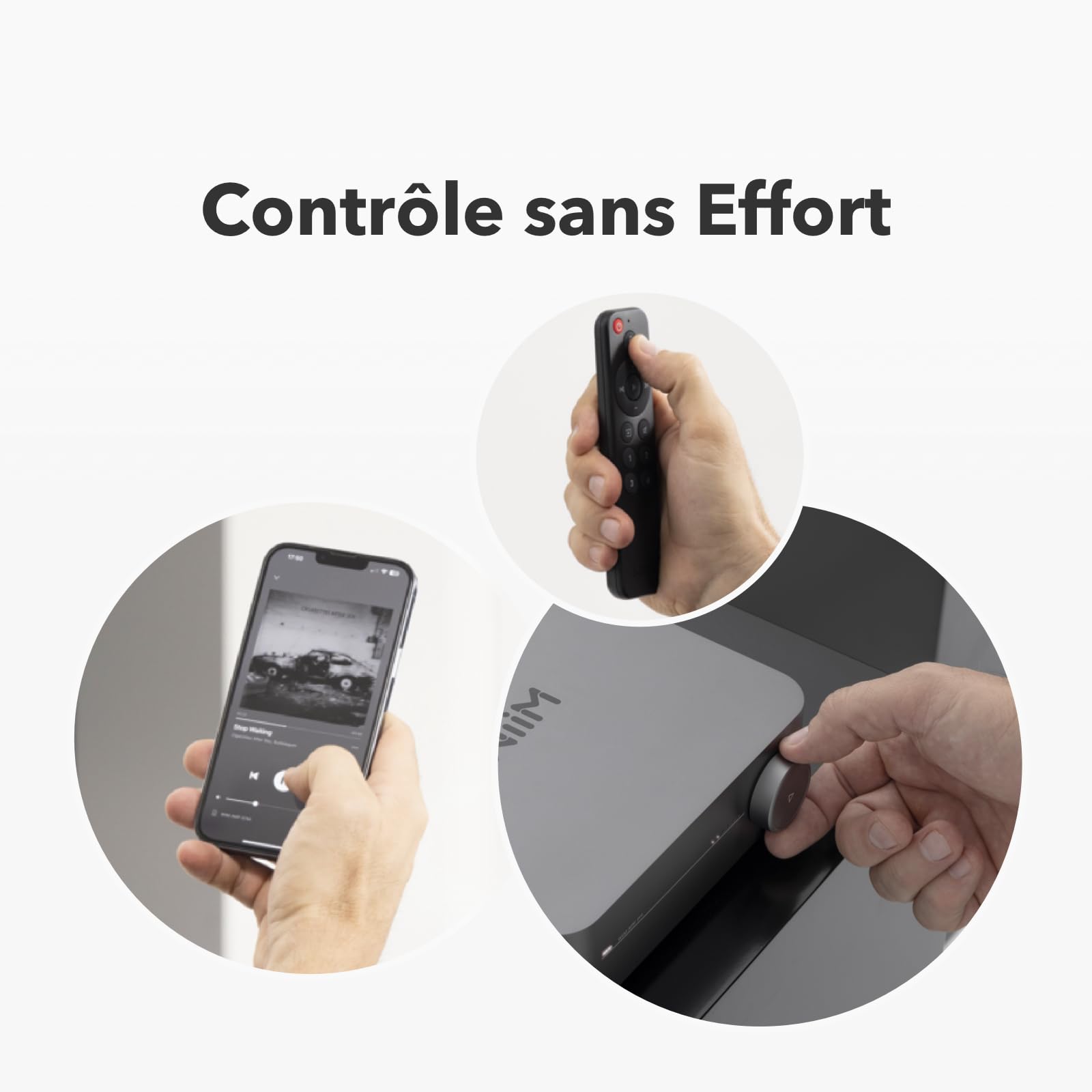 WiiM Amp Pro : Amplificateur de Streaming multiroom | Compatible avec Google Cast, Alexa | HDMI, Contrôle Vocal | Diffusez Depuis Spotify, Amazon Music, Tidal et Plus - Gris foncé