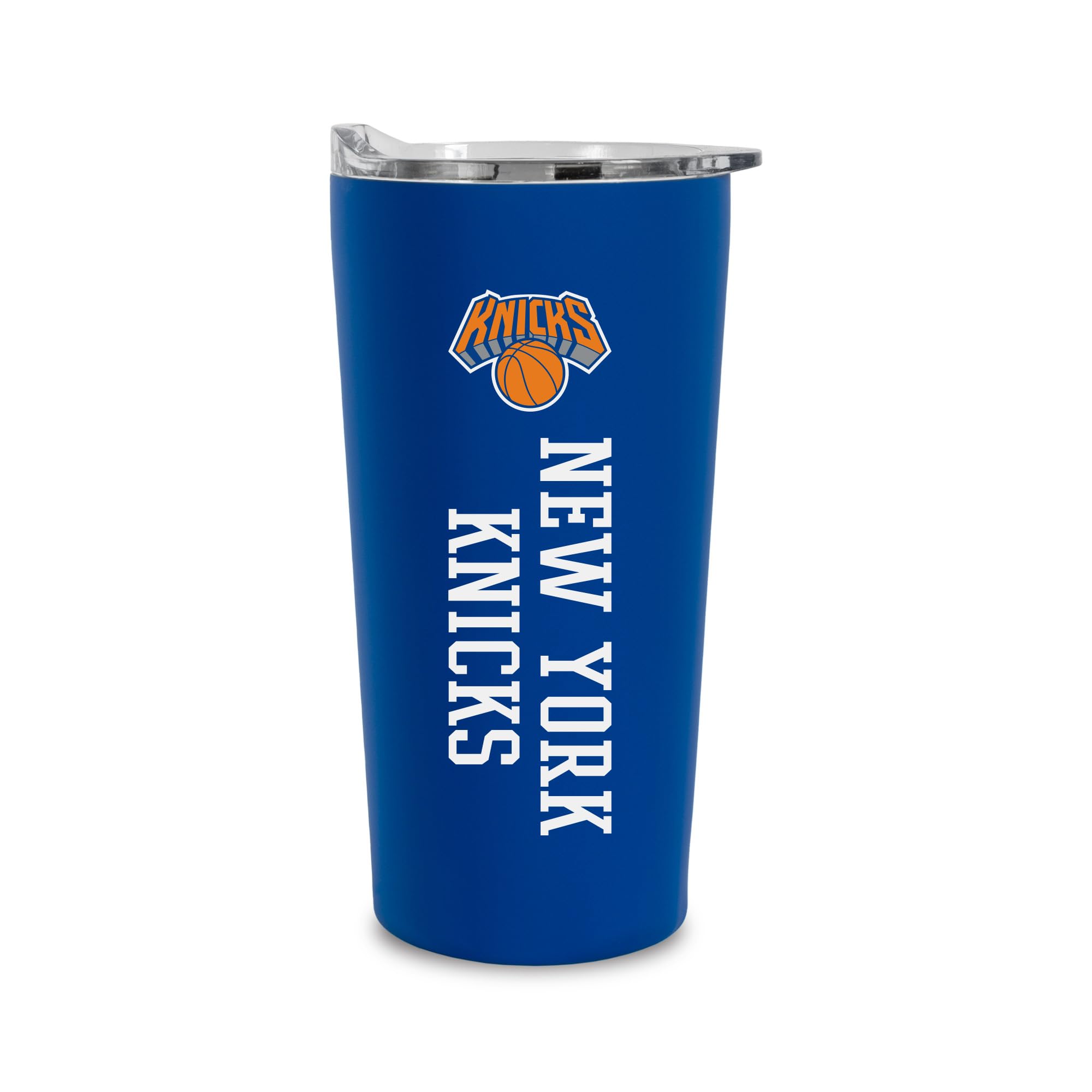Rico Industries NBA Basketball New York Knicks 18oz Soft Touch, Easy Grip Tumbler