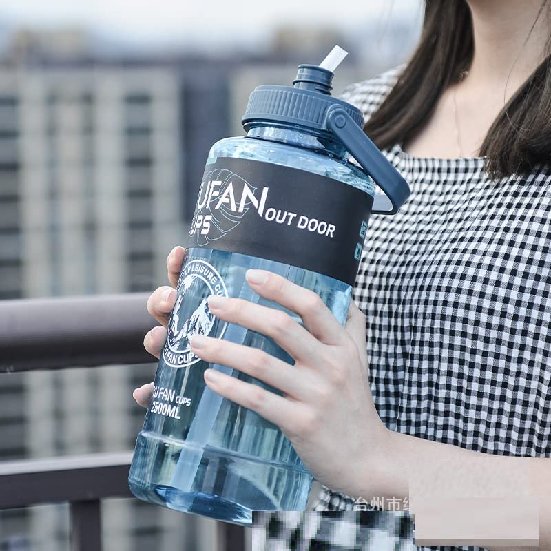 Image of Crevizon Plastic 3 Litre Motivational Sports Water Bottle Leakproof Drinking Bottle With Handle For Fitness BPA Free, Flip Cap, Ideal For Gym -Multi Color