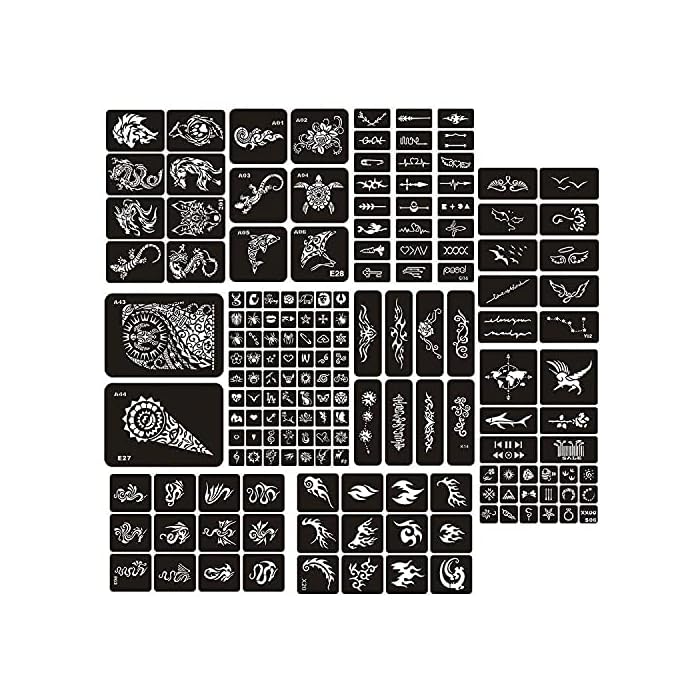 Buy Jurxy 10 Sheets Tattoo Stencil Kit Temporary Tattoo Templates Body
