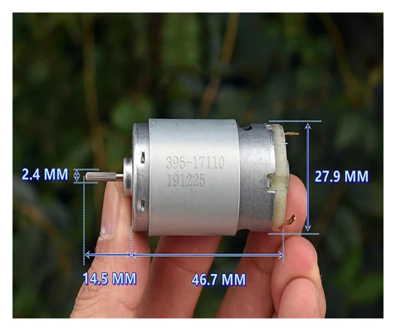 ROUPWKWO 1PCS RS-395-17110 DC 24V 30V 36V 10000RPM-16000RPM High Speed 28mm Electronic Starter Knurled Shaft Hair Dryer Toy Model DIY