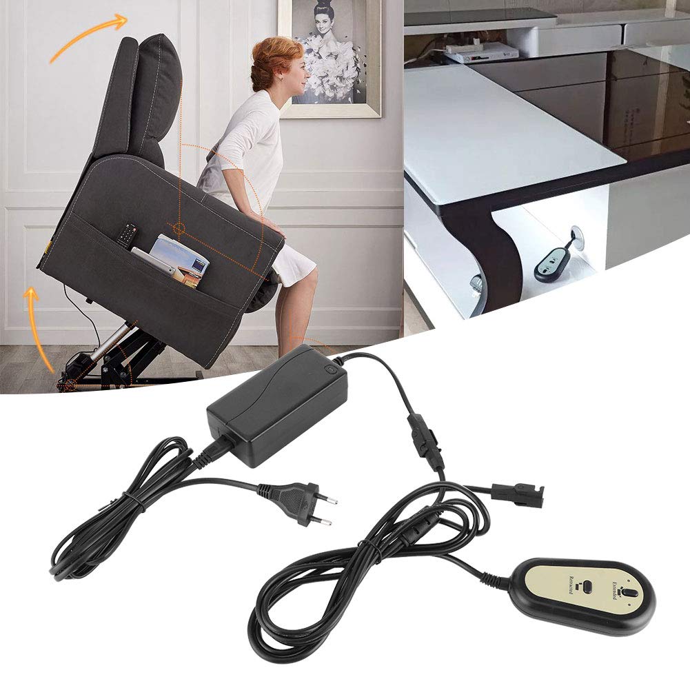 Control Remoto Manual para Sillón Reclinable Eléctrico, Controlador Elevador con Conector Macho, Interruptor Compatible 100-240V para Sillón Doméstico