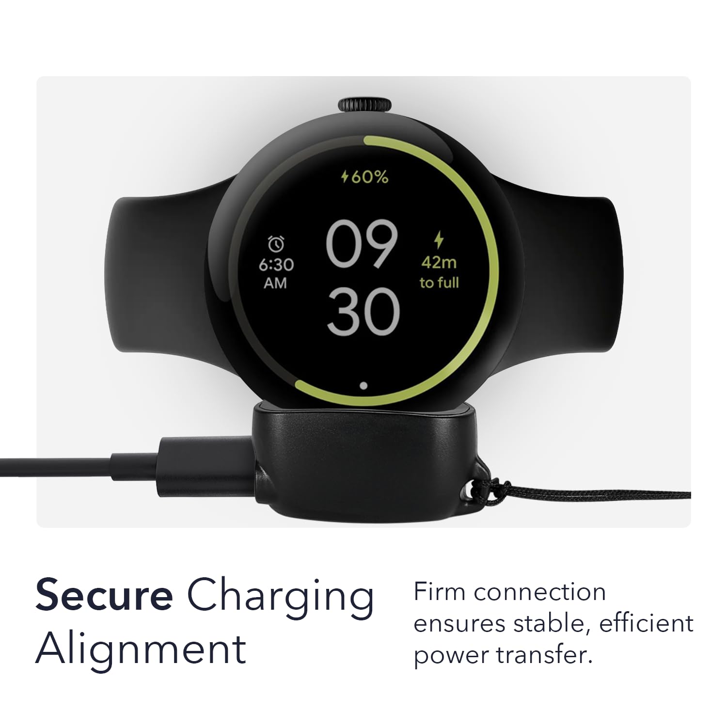 Wasserstein On-The-Go Charger Compatible with Google Pixel Watch 4 (41mm & 45mm) - Portable Charging Dock - Made for Google - NOT Compatible with Pixel Watch, 2 & 3 — view 6