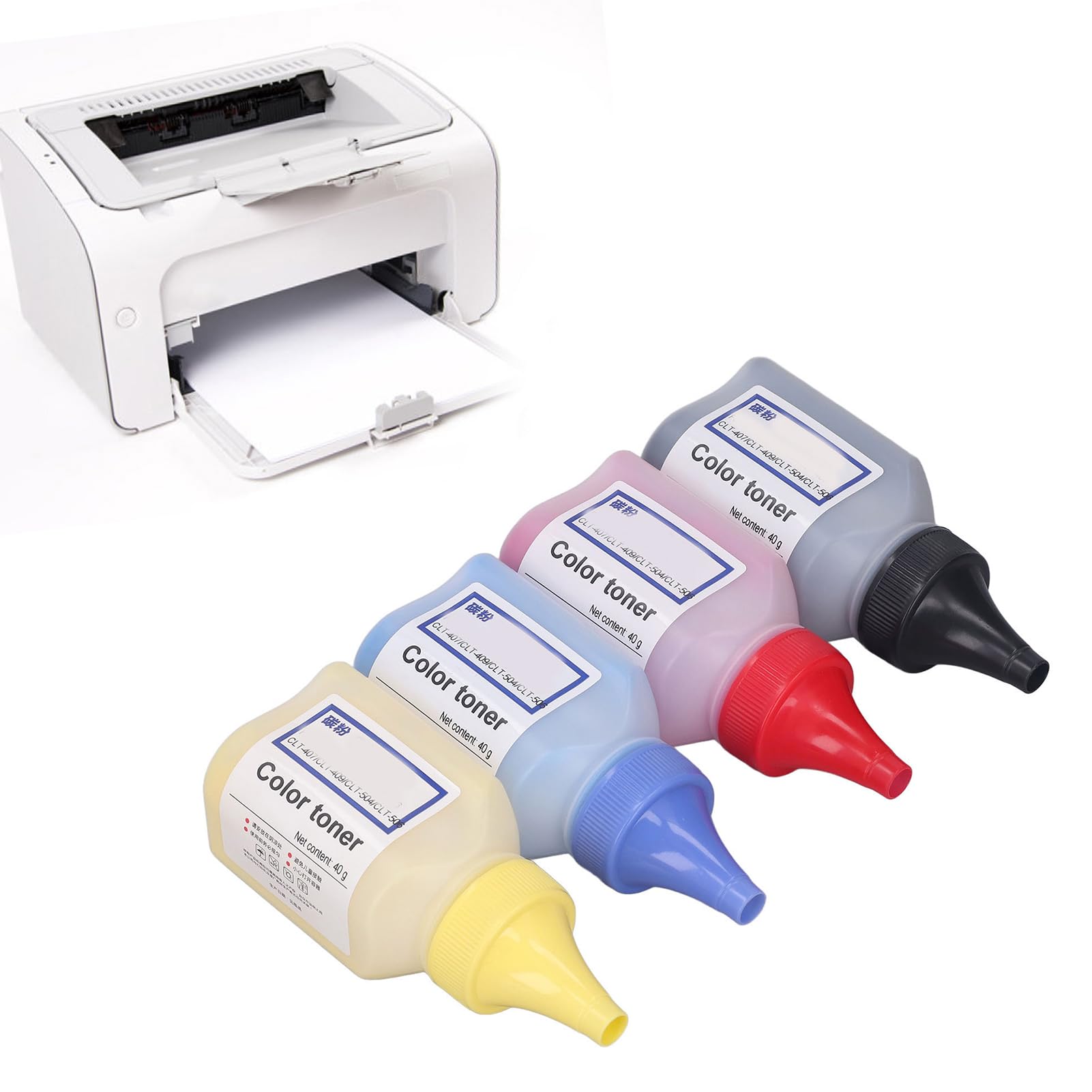 4 Stück Toner-Nachfüllset, 4 Farben, 2300 Seiten, Hohe Reichweite, Drucker-Toner-Nachfüllpulver-Set, Tonerpulver-Nachfüllset, Tonerpulver-Nachfüllset, Universelles