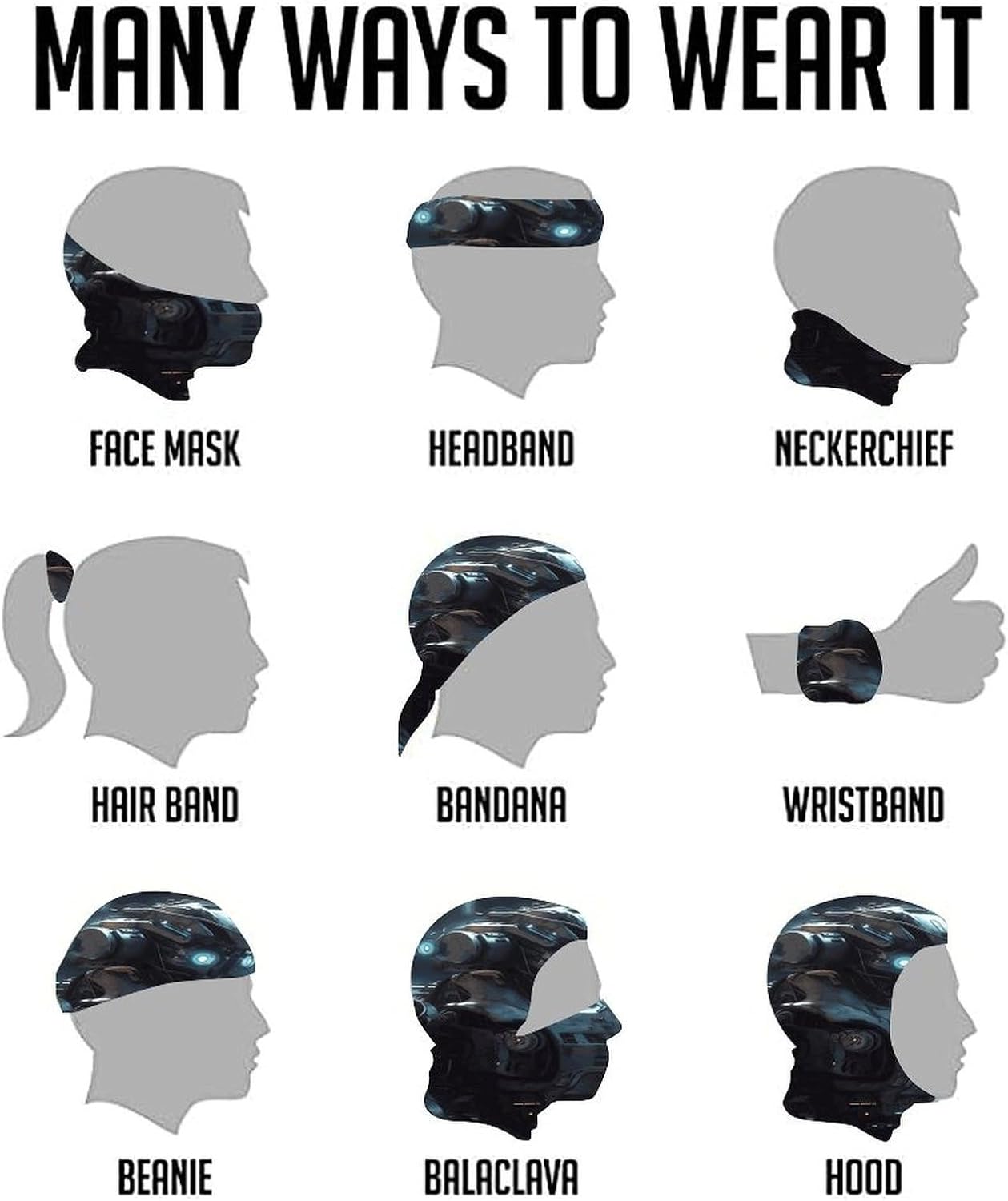 UPF 50+ UV Neck Gaiter Cooling Face Scarf for Fishing Cycling Neck Cover Stretch Breathable Quick Drying Men Women