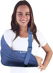 Tipoia Velpeau Bilateral Imobilizador Estofado para Membro Superior, SalvaPé, Azul, M