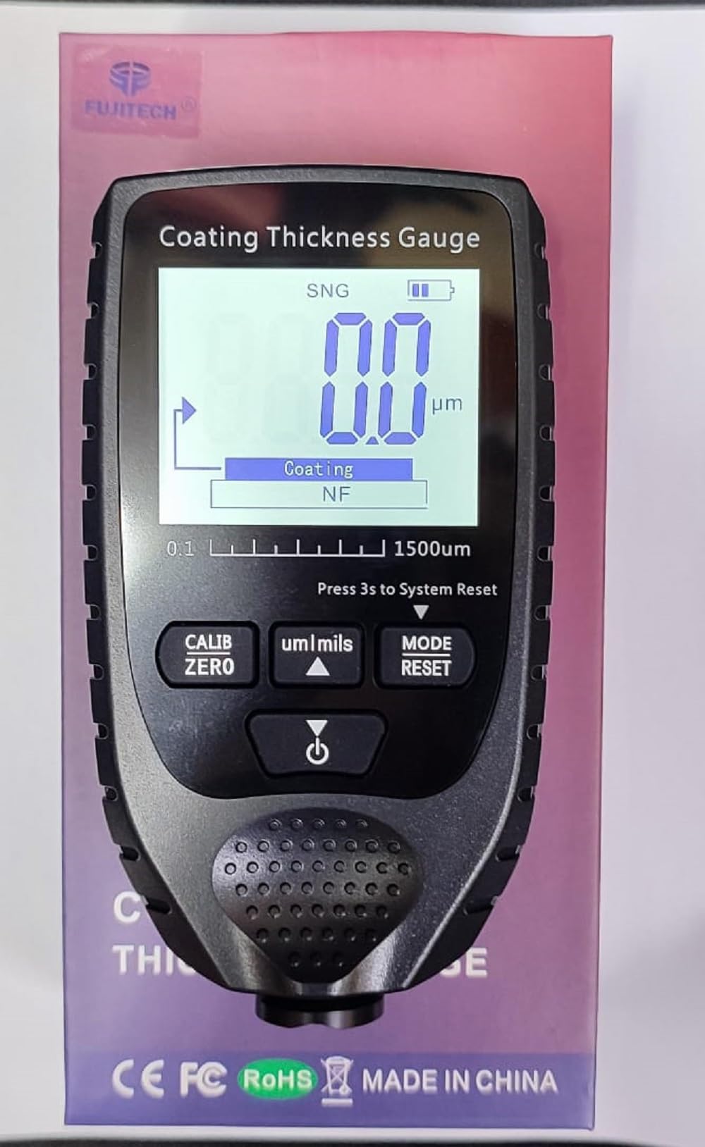 Fujitech CTG-4 Coating thickness Guage F/NF Measuring Range 0-1500 Microns-image-3