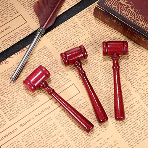 Mini martelo de madeira para juiz martelo, 3 peças, martelo, cosplay, advogado, adereço, martelo, pr