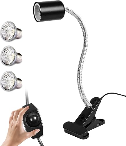 OMAYKEY Abrazadera ajustable para lámpara de reptiles con 3 piezas de 50 W UVA + UVB de espectro completo para lámpara solar para tomar el sol, disponible en Yaxa Colombia