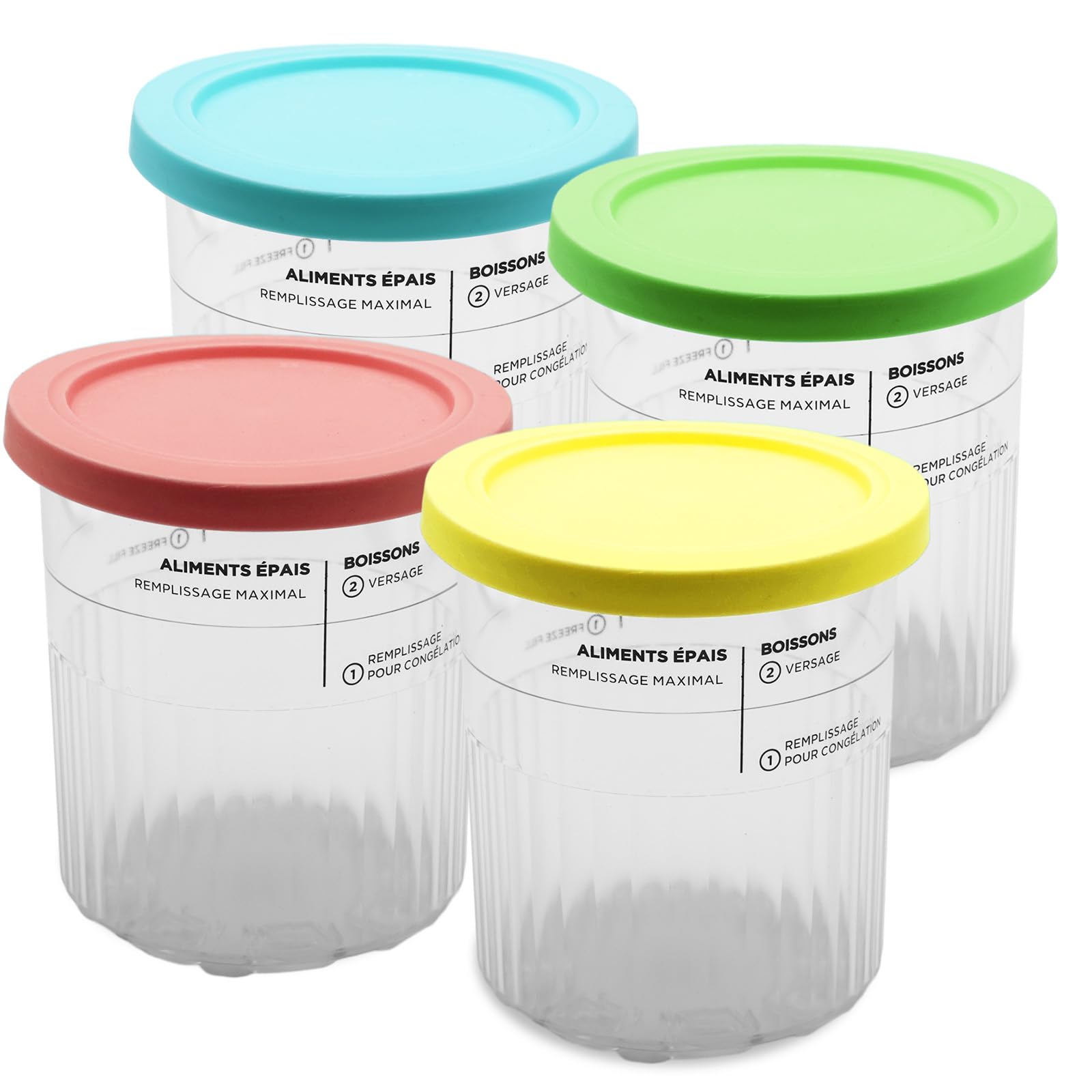 For Ninja Creami Deluxe Pints and Lids,Compatible with Ninja