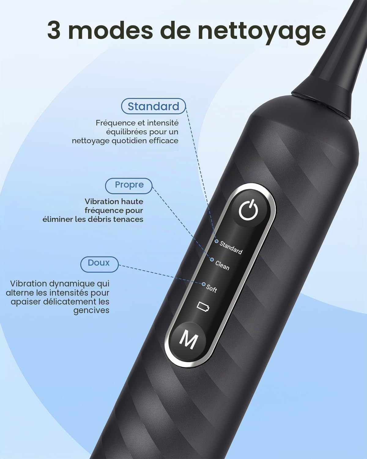 LifeBasis Fil Dentaire Électrique Rechargeable, Fils Dentaire avec 50 Têtes de Rechange Réutilisables et Étanche IPX7, Alternative Compacte au Jet Dentaire, Idéal pour Adultes et Voyage