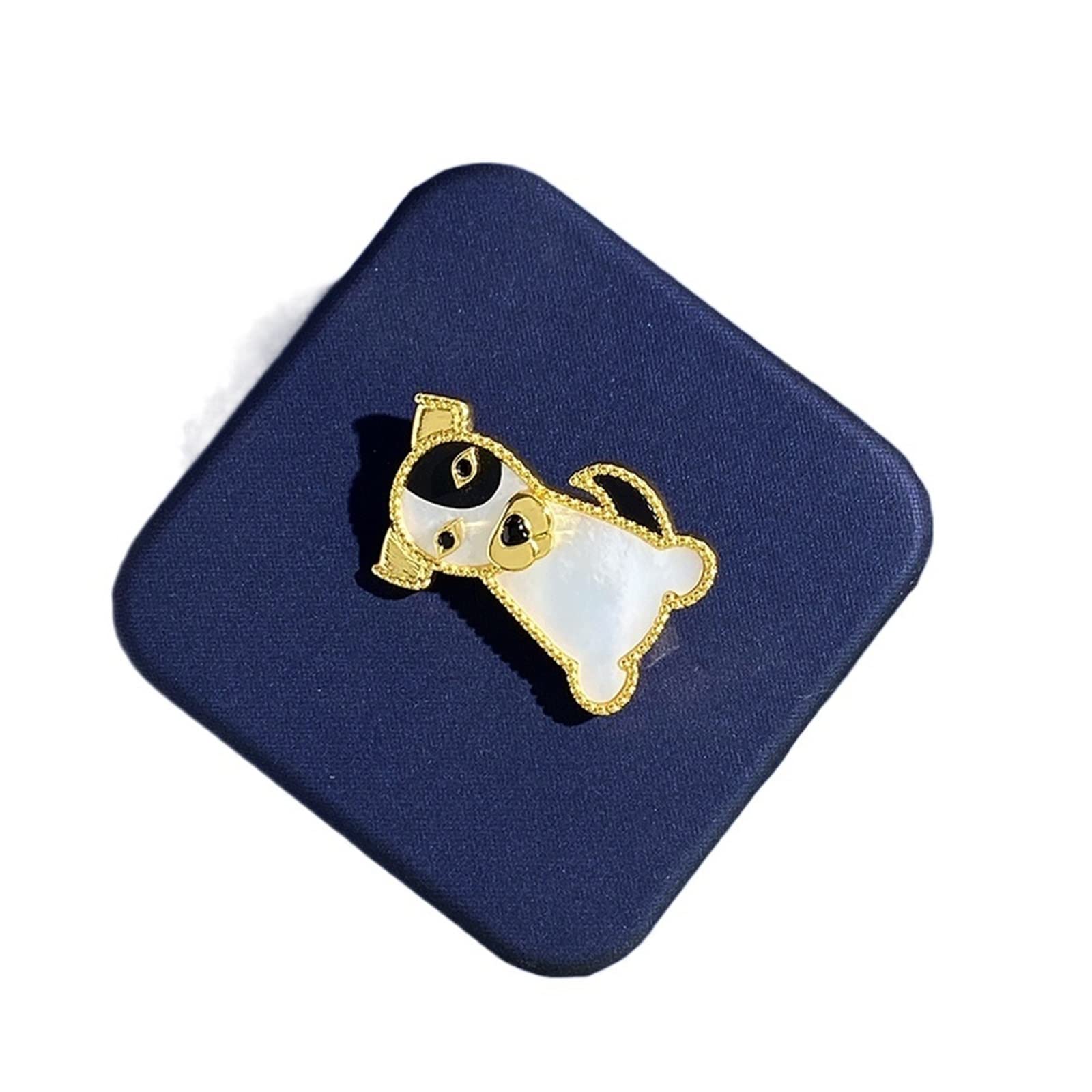 CAREG Broche de animal encantador de moda con incrustaciones de concha  Accesorios exquisitos for mujer Perro