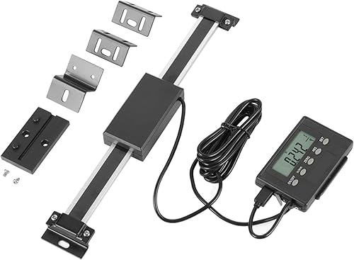 Miniatura 3 de POCREATION Escala lineal digital de 0 a 5.906 in, lectura digital de 6 pulgadas Quill DRO Lectura de mesa digital LCD remota, para fresadoras o