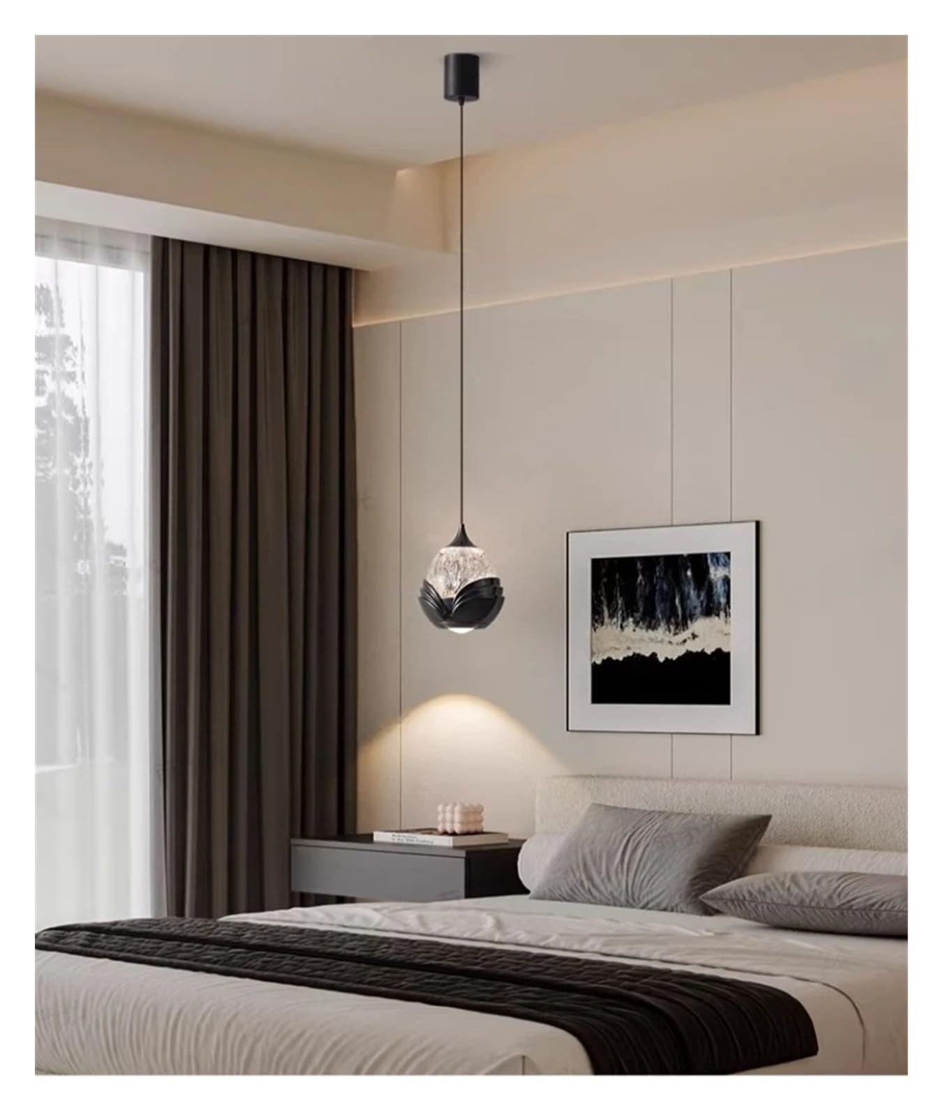 Suspension lumineuse tactile pour couloir et ambiance chaleureuse de salon