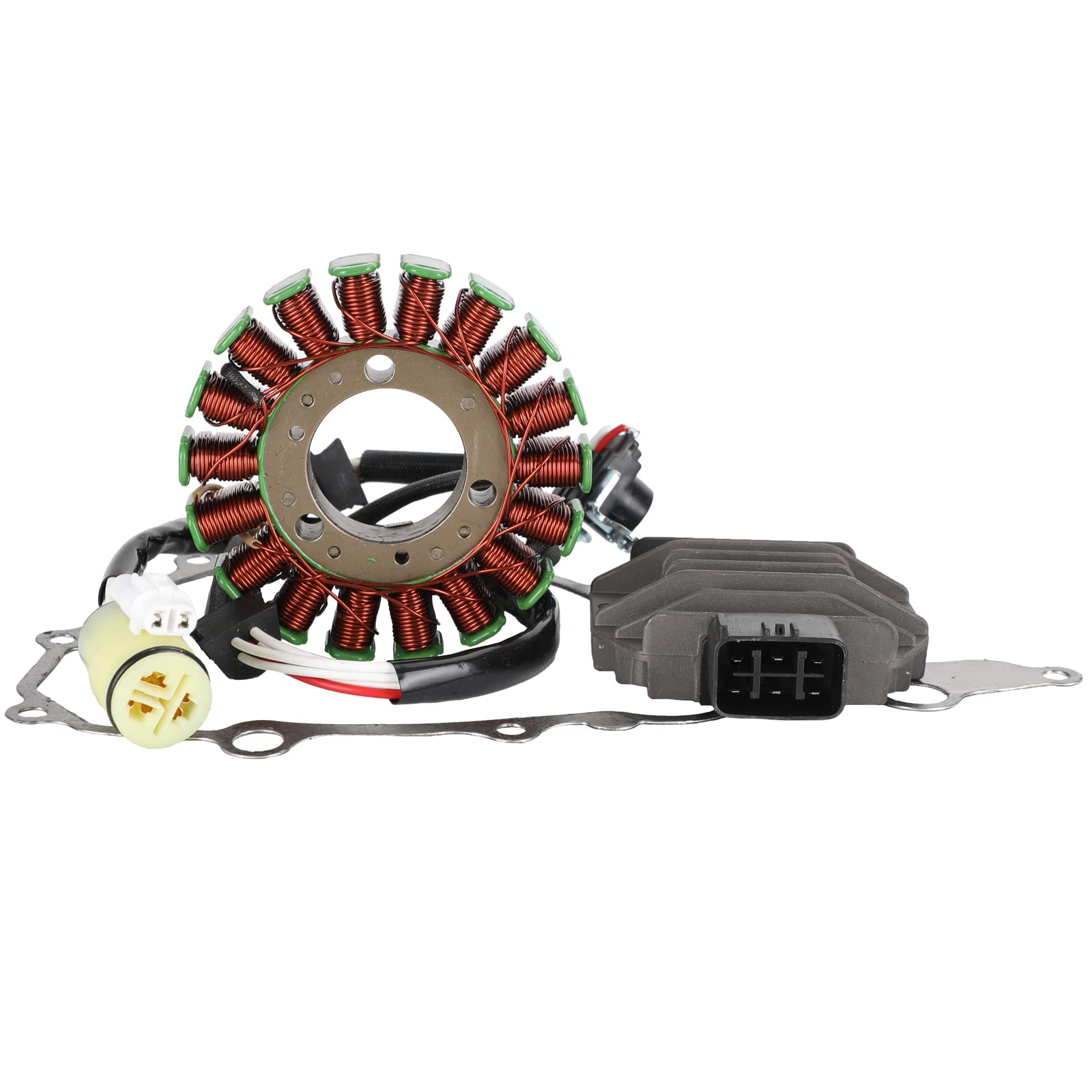 Ensemble pour Bobine Stator + Régulateur de Tension + Joint d'Étanchéité pour Yamaha YFM 250 Raptor 250, SE, SE2 2008-2013, Remplacement 4D3-81410-00 5GT-81960-00 4D3-15451-00