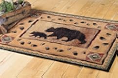 BLACK FOREST DECOR Black Bear Walking Rug - 2 x 3, Indoor Area Rug, Easy Care, 2'W x 3'