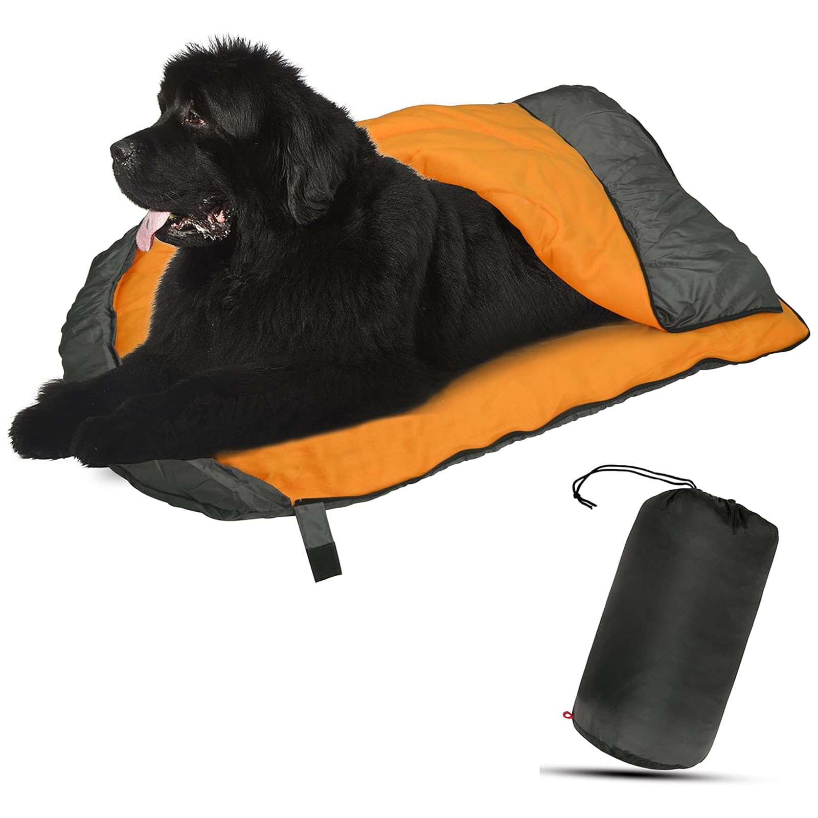 Hundeschlafsack Hundebett Warm Leichtgewicht Hundedecke für Haustier Katzen und Hunde ideal zum Camping Urlaub Wandern (Orange)