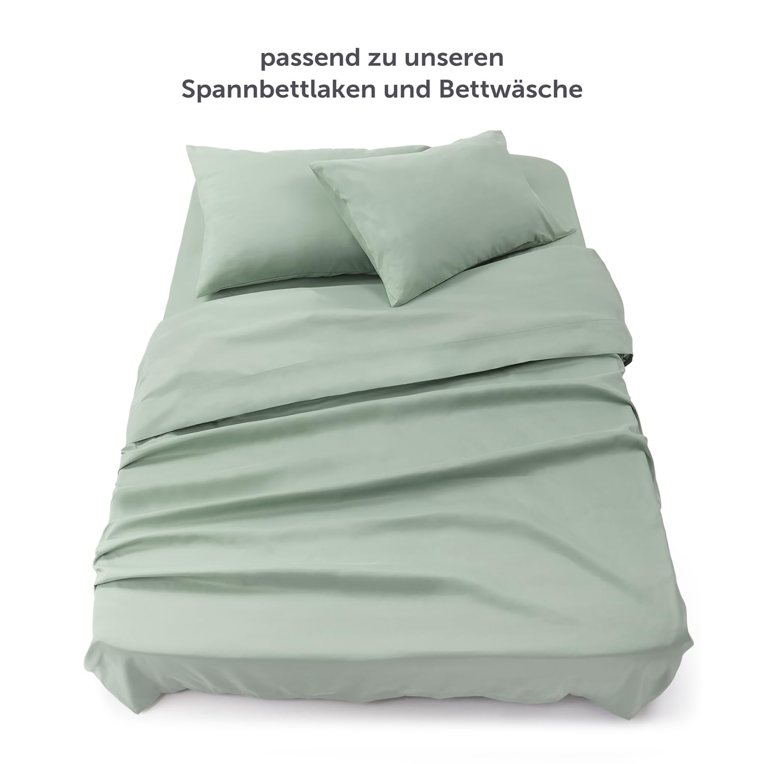 Blumtal Drap Plat 1 Personne 160x275 pour Lit 90x190/200 en Microfibre Doux - Drap 160x275 cm sans Elastique - Drap Plat 160x275 Facile à Entretenir - Draps 160x275 Doux pour la Peau en Vert Clair