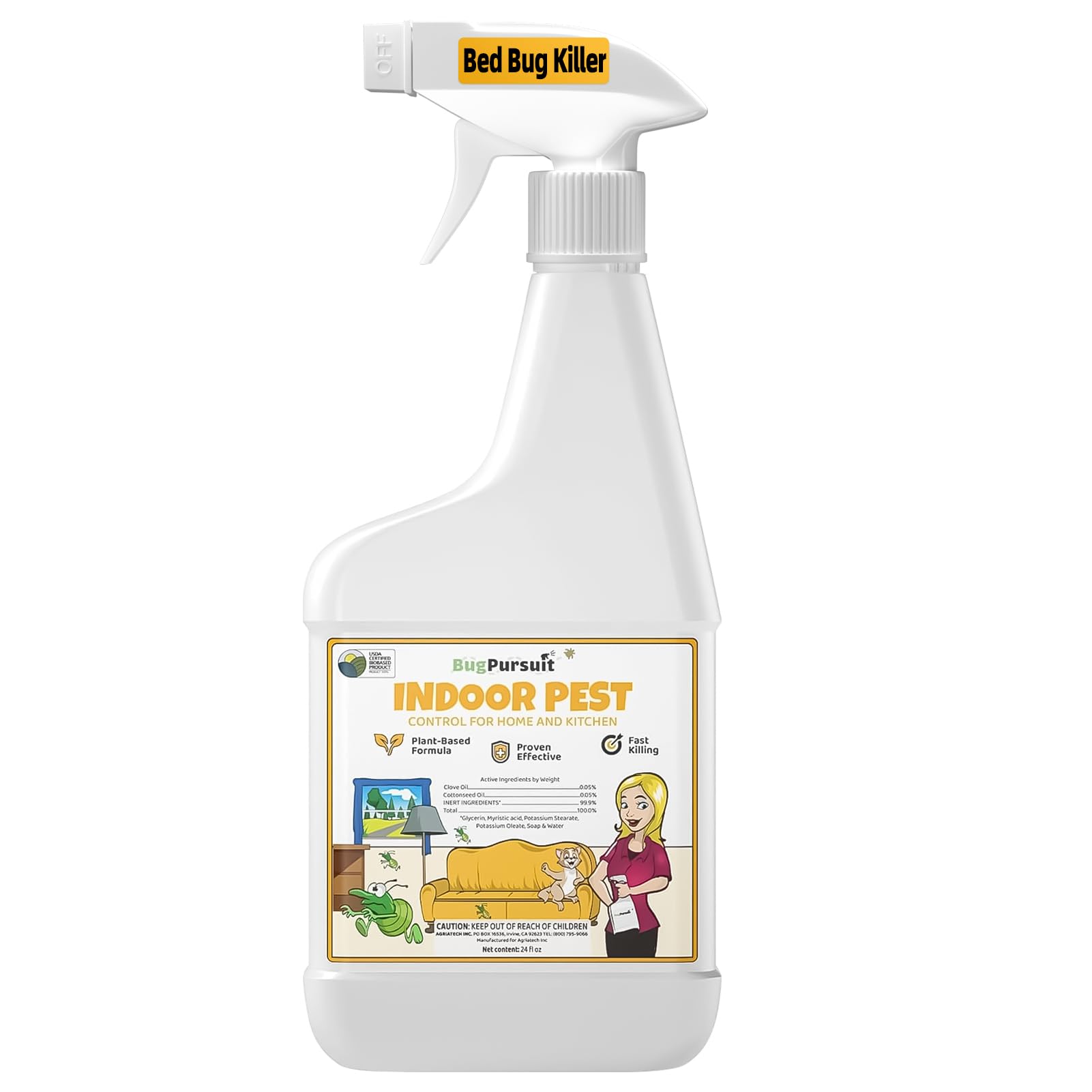 Sponsored Ad - Bed Bug Spray 24 Oz, Carpet Beetle Killer, Indoor & Outdoor Bug Control for Mite, Ant, Spider and Flea, Plant Extract Based Non Toxic Bed Bug Killer, Child & Pet Safe