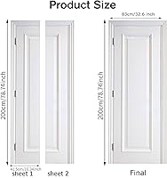 Vista 2 de ChezMax Door Stickers Decals 3D Door Murals Peel and Stick, Removable Decorative Vinyl Wallpaper Waterproof Self Adhesive Wall Covers Poster for