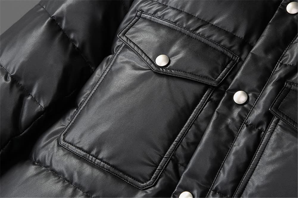 Youllyuu White Duck Down Men's Jackets Autumn Winter Solid Single Breasted Thicken Down Coats Plus Size