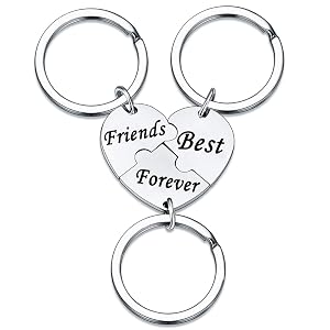 Amazon.com: YEEQIN 3PCS Best Friends Forever Keychain Set, Best