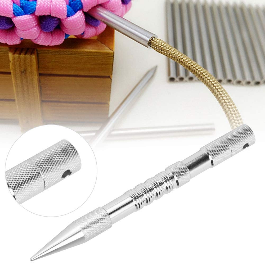 Topyond Portable Aluminum Paracord Spike Needle DIY Weaving Stitching Needle for Paracord Bracelet Making Silver